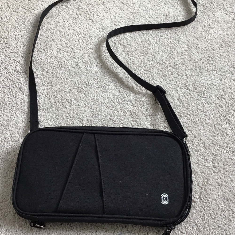 Black Crossbody Passport Case